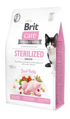 Сухой корм для стерилизованных котов Brit Care Cat GF Sterilized Sensitive кролик 2 кг 171290/0761 фото
