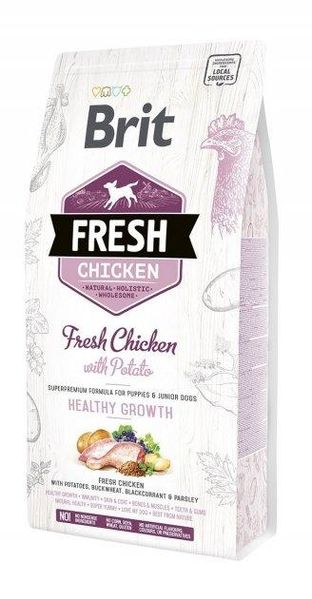 Сухий корм для цуценят Brit Fresh Chicken with Potato Puppy Healthy Growth з куркою 2.5 кг 170994 /0786 фото
