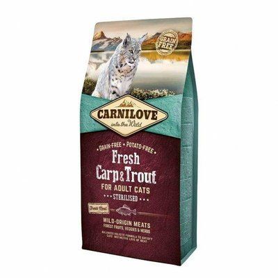 Сухий корм для стерилізованих котів Carnilove Cat Fresh Carp & Trout Sterilised короп і форель 2 кг 170877/7441 фото
