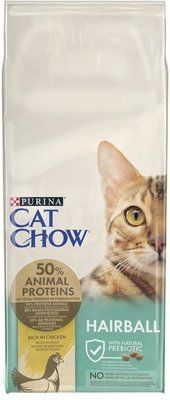 Сухой корм для котов Purina Cat Chow Hairball против образования волосяных шариков с курицей 15 кг 5997204514523 фото