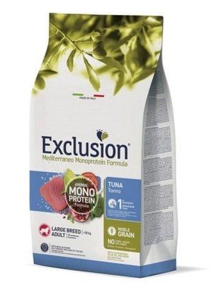 Повнораціонний сухий корм Exclusion Adult Tuna Large Breed для дорослих собак великих порід з тунцем 12 кг 05182 фото
