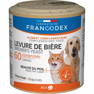 Пивные дрожжи для котов и собак Laboratoire Francodex Brewer Yeast 60 таб. 170385 фото