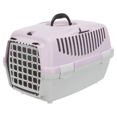 Контейнер-переноска для собак и котов весом до 6 кг Trixie «Capri 1» 32 x 31 x 48 см Светло-серая/лиловая 4047974398135 фото