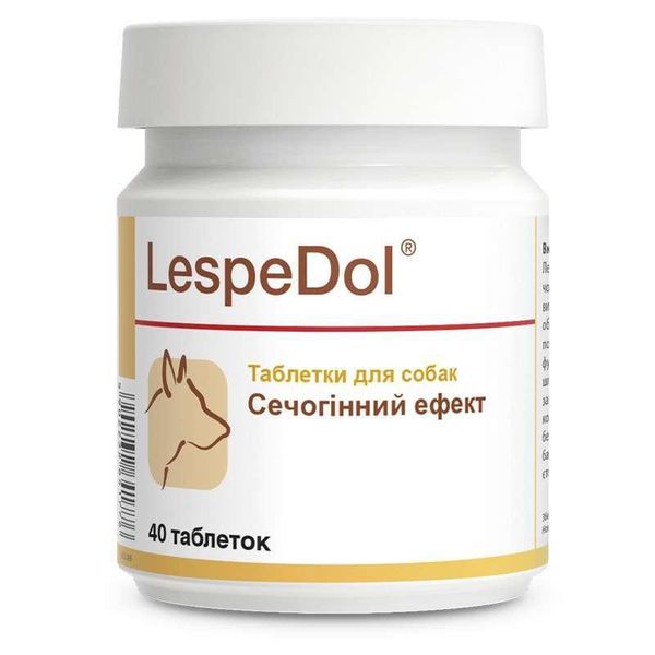 Dolfos (Дольфос) LespeDol - Таблетки ЛеспеДол для собак із захворюваннями сечостатевої системи і нирок 40 таб DLF64177 фото