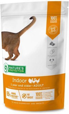 Сухой корм для взрослых кошек обитающих в доме Nature's Protection Indoor 400 г NPS45763 фото