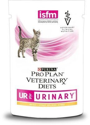 Влажный лечебный корм для котов при мочекаменной болезни Purina Pro Plan Veterinary Diets UR Urinary 85 г 8445290093592 фото
