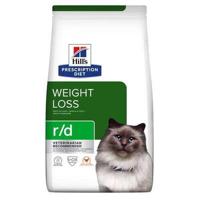 Корм лечебный Hill's Prescription Diet Weight Reduction r/d Chicken для снижения веса у кошек с курицей 1.5 кг 605927 фото