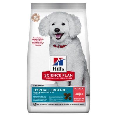 Сухой корм Hill's SP Adult Hypoallergenic для взрослых собак маленьких и мини пород беззерновой с лососем 6 кг 607841 фото