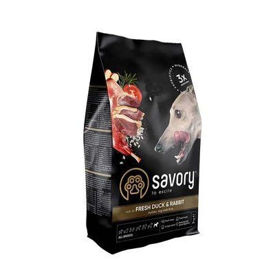 Сухой корм Savory Fresh Duck & Rabbit Adult для взрослых собак с уткой и кроликом 3 кг 30174 фото