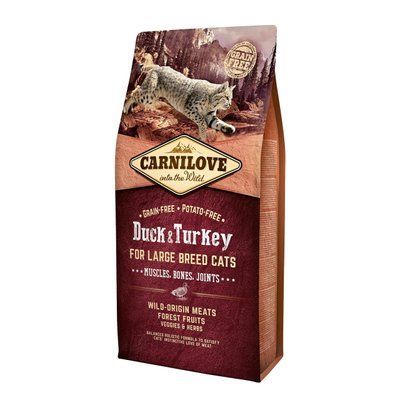 Сухий корм для котів великих порід Carnilove Cat Duck & Turkey Large Breed качка та індичка 6 кг 170207/2751 фото