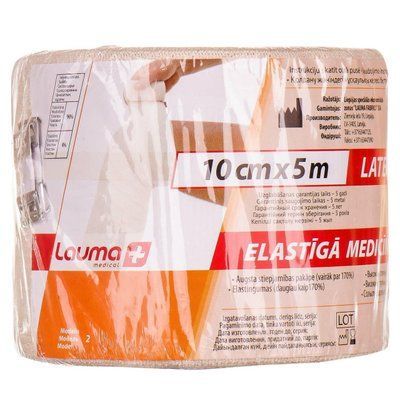 Бинт эластичный медицинский LAUMA (Лаума) модель 2 Latex Free высокой степени растяжимости размер 5 м х 10 см copy_9999 фото