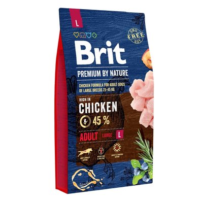 Сухой корм для собак крупных пород Brit Premium Dog Adult L с курицей 8 кг 170826/6451 фото