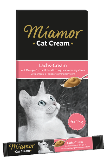 Ласощі для зміцнення імунної системи у котів Miamor Cat Snack Lachs Cream 90 г 743022 фото