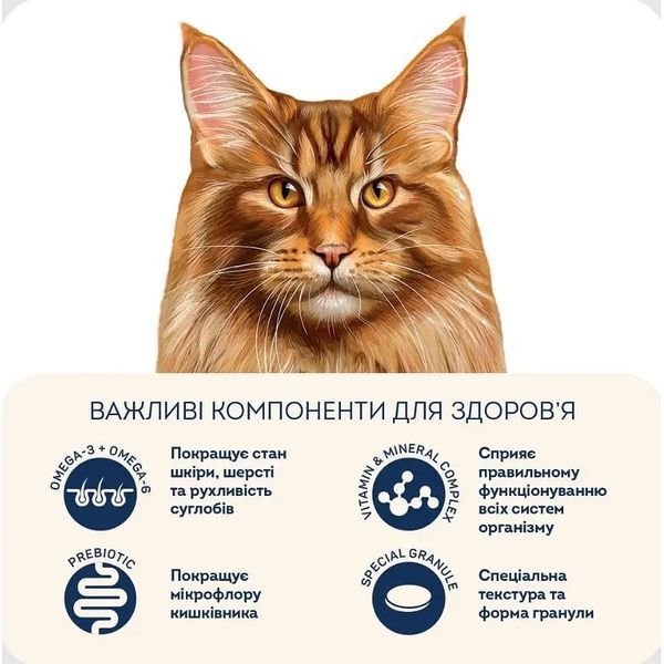 Сухий корм для стерилізованих котів для підтримки опорно-рухового апарату Home Food для великих порід телятина з лососем та в'яленими томатами 1.6 кг 3079016 фото