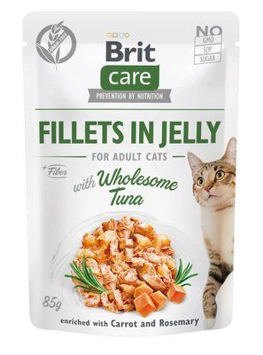 Вологий корм для котів Brit Care Cat pouch 85 г тунець в желе 100533/0556 фото