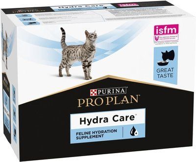 Влажный лечебный корм для котов дополнительный корм Pro Plan Hydra Сare для увеличения потребления воды 10x85г 7613035983359 фото