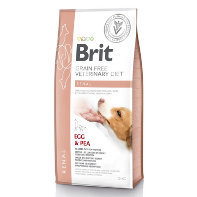 Сухой корм для собак при захворюваннях нирок Brit GF Veterinary Diet Dog Renal 12 кг яйце 170948/528189 фото