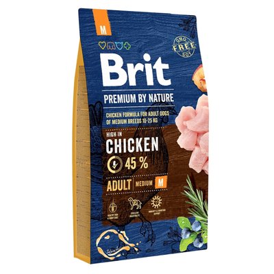 Сухой корм для собак средних пород Brit Premium Dog Adult M с курицей 8 кг 170817/6369 фото