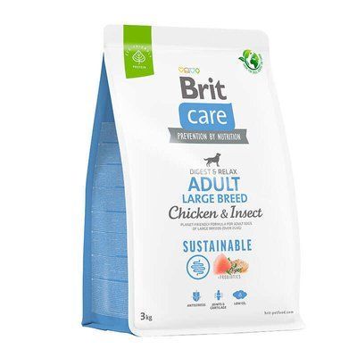 Сухий корм для собак великих порід Brit Care Dog Sustainable Adult Large Breed курка та комахи 3 кг 172182 фото