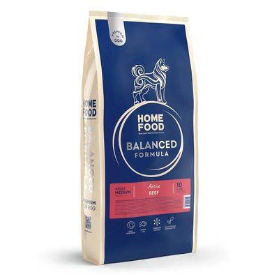 Сухий корм для активних дорослих собак середніх порід Home Food Active Balanced Formula яловичина 10 кг 1367103 фото