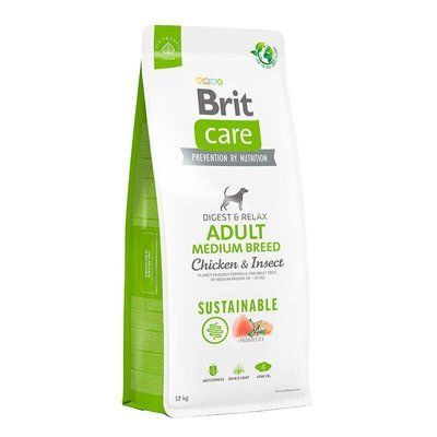 Сухий корм для собак середніх порід Brit Care Dog Sustainable Adult Medium Breed курка та комахи 12 кг 172177 фото