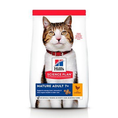 Сухий корм для зрілих котів від 7 років Hill's Science Plan Mature Adult 7+ з куркою 3 кг 604098 фото