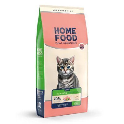 Сухой корм для котят Home Food Fresh Chicken For kittens 1-12 months с курицей 10 кг 3117000 фото