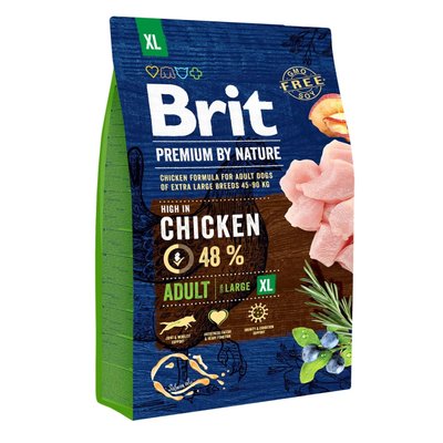 Сухой корм для собак гигантских пород Brit Premium Dog Adult XL с курицей 3 кг 170832/6512 фото