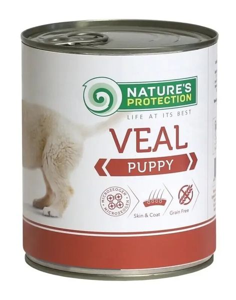 Вологий корм для цуценят всіх порід Nature's Protection Protection Puppy Veal телятина 400 г KIK45087 фото