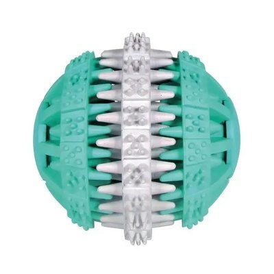 Игрушка для собак Trixie Мяч-катушка резина Denta Fun d=6 см Бирюзовый 32941 фото