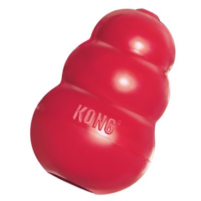 Резиновая KONG Classic надежная игрушка для жевания с тайником для лакомств для маленьких пород собак S 11315 фото
