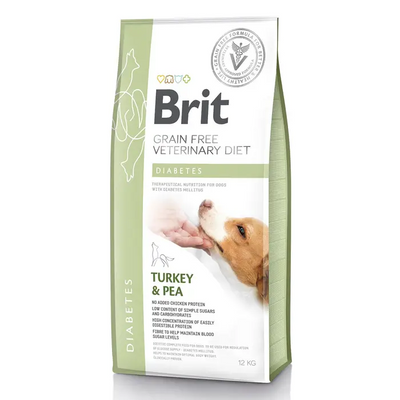 Сухий корм для собак при цукровому діабеті Brit GF Veterinary Diet Dog Diabetes 12 кг індичка 170942/528097 фото