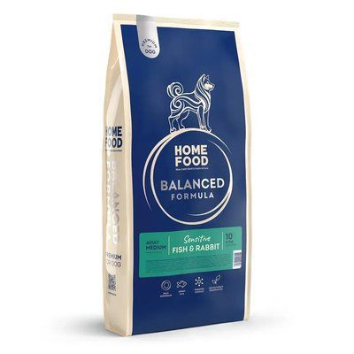 Сухий корм для дорослих собак середніх порід з чутливим травленням Home Food Sensitive Balanced Formula Риба та кролик 10 кг 1367105 фото
