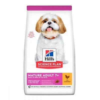 Сухой корм Hills Science Plan Small Mini Mature Adult 7+ Chicken для пожилых маленьких собак Хиллс с курицей 1.5 кг 604237 фото