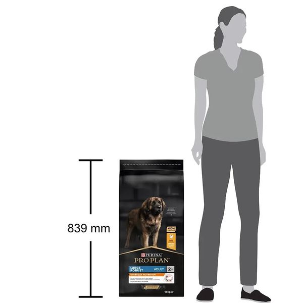 Сухий корм для дорослих собак великих порід Purina Pro Plan Large Robust Adult курка 14 кг 7613035120426 фото