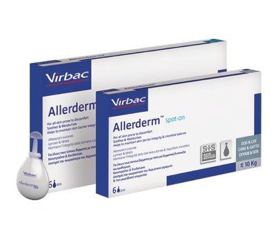 Капли Virbac Allerderm Spot-on для лечения дерматитов разной этиологии у кошек и собак больше 10 кг 6 пипеток 308941 фото