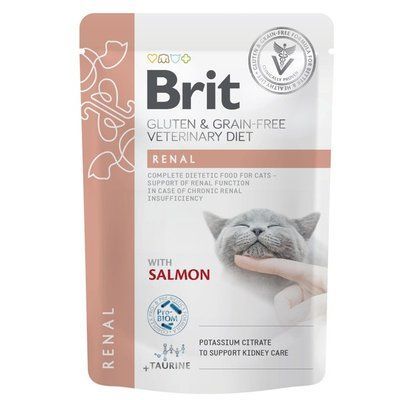 Влажный корм для котов Brit GF VetDiet VetDiet Renal pouch Лосось 85 г 101113_1 фото