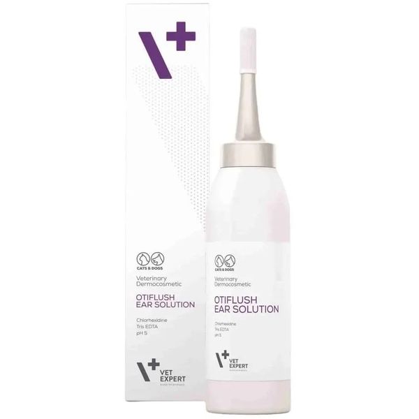 Розчин Vet Expert OtiFlush Ear Solution для очищення вух котів та собак 125 мл 200340 фото