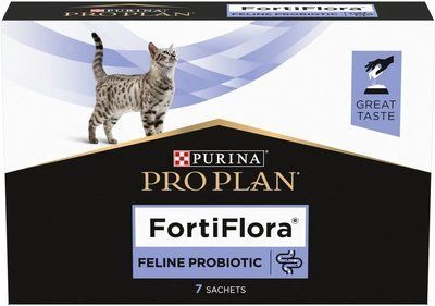 Дополнительный корм для взрослых кошек и котят Purina Pro Plan FortiFlora Feline Probiotic 7 шт по 1 г 8445290041173 фото