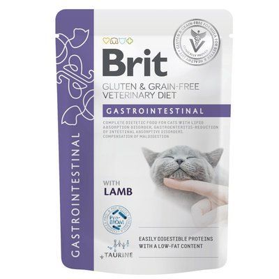 Влажный корм для кошек Brit GF VetDiet Gastrointestinal pouch Ягненок 85 г 101114_1 фото