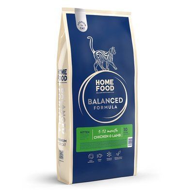Сухой корм для котят Home Food Kittens Balanced Formula курочка и ягненок 10 кг 1357102 фото