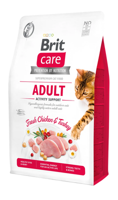 Сухой корм для котов Brit Care Cat GF Adult GF Adult Activity Support курица и индейка 2 кг 171298/0822 фото