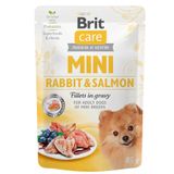Вологий корм для собак Brit Care Mini pouch 85 г філе в соусі лосось та кролик 100218/4432 фото