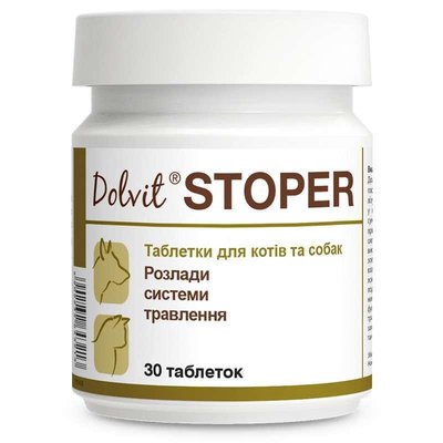 Dolfos (Дольфос) Dolvit Stoper - Долвіт Стопер для лікування розладів травної системи в котів та собак 30 таб DLF64321 фото