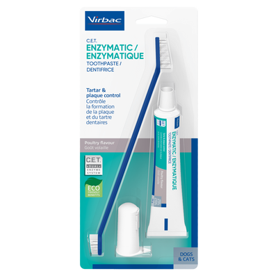Набор для чистки зубов Virbac Enzymatic для собак и кошек 70 г 309624 фото