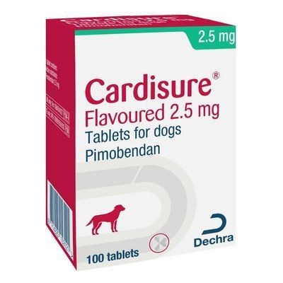 Таблетки при серцевій недостатності у собак Кардішур (Cardisure) 2.5 мг Dechra 10 таблеток блістер C00207-00260BL фото