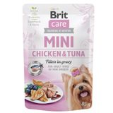 Вологий корм для собак Brit Care Mini pouch 85 г філе в соусі курка та тунець 100217/4425 фото