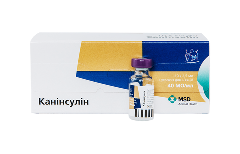 Гормональний лікарський засіб MSD Канінсулін 2.5 мл (40 ОД/мл) MSD13404 фото