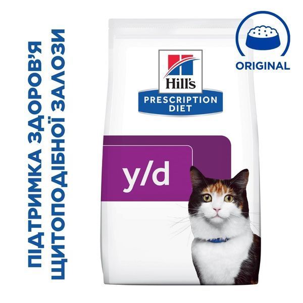 Лечебный сухой корм Hill's PD Feline Y/D Thyroid Care для поддержания здоровья щитовидной железы у кошек 3 кг 605926 фото