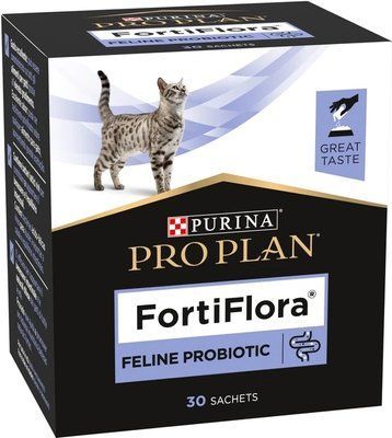 Дополнительный корм для взрослых кошек и котят Purina Pro Plan FortiFlora Feline Probiotic 30 шт по 1 г 8445290040794 фото